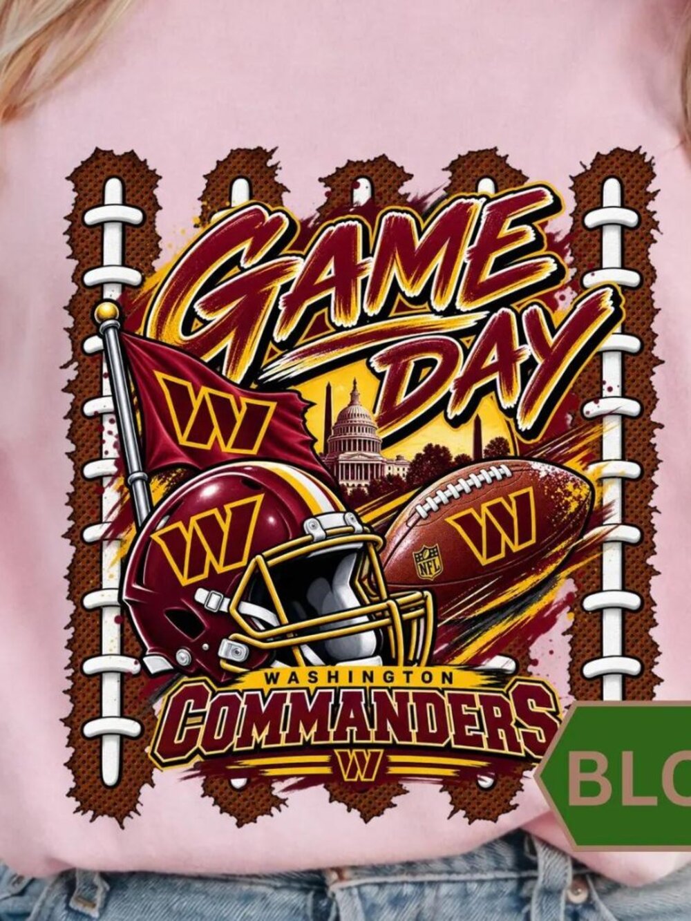 Washington Football Supporter T Shirt, Commanders Fan Gear Tee - Picture 2 of 4